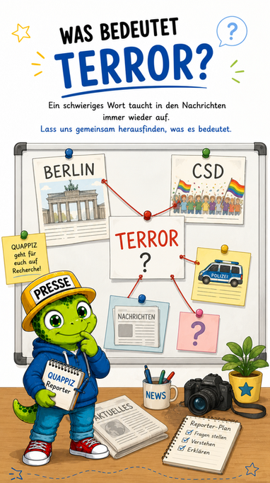 QUAPPIZ erklärt Kindern, was Terror bedeutet