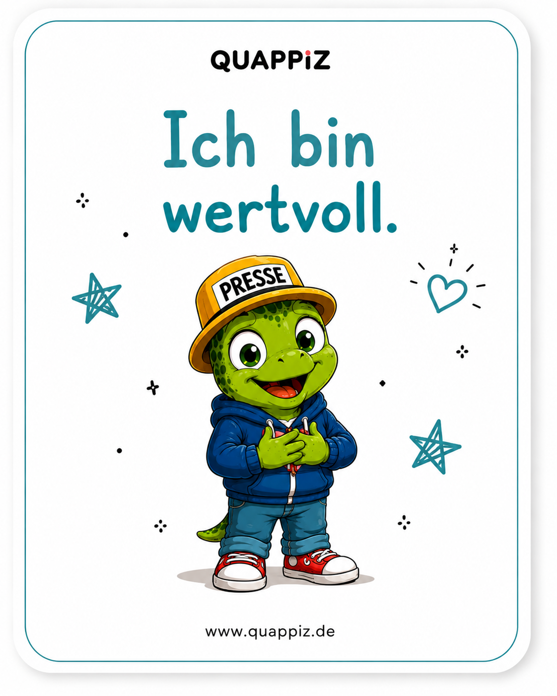 Mutmacherkarte: Ich bin wertvoll
